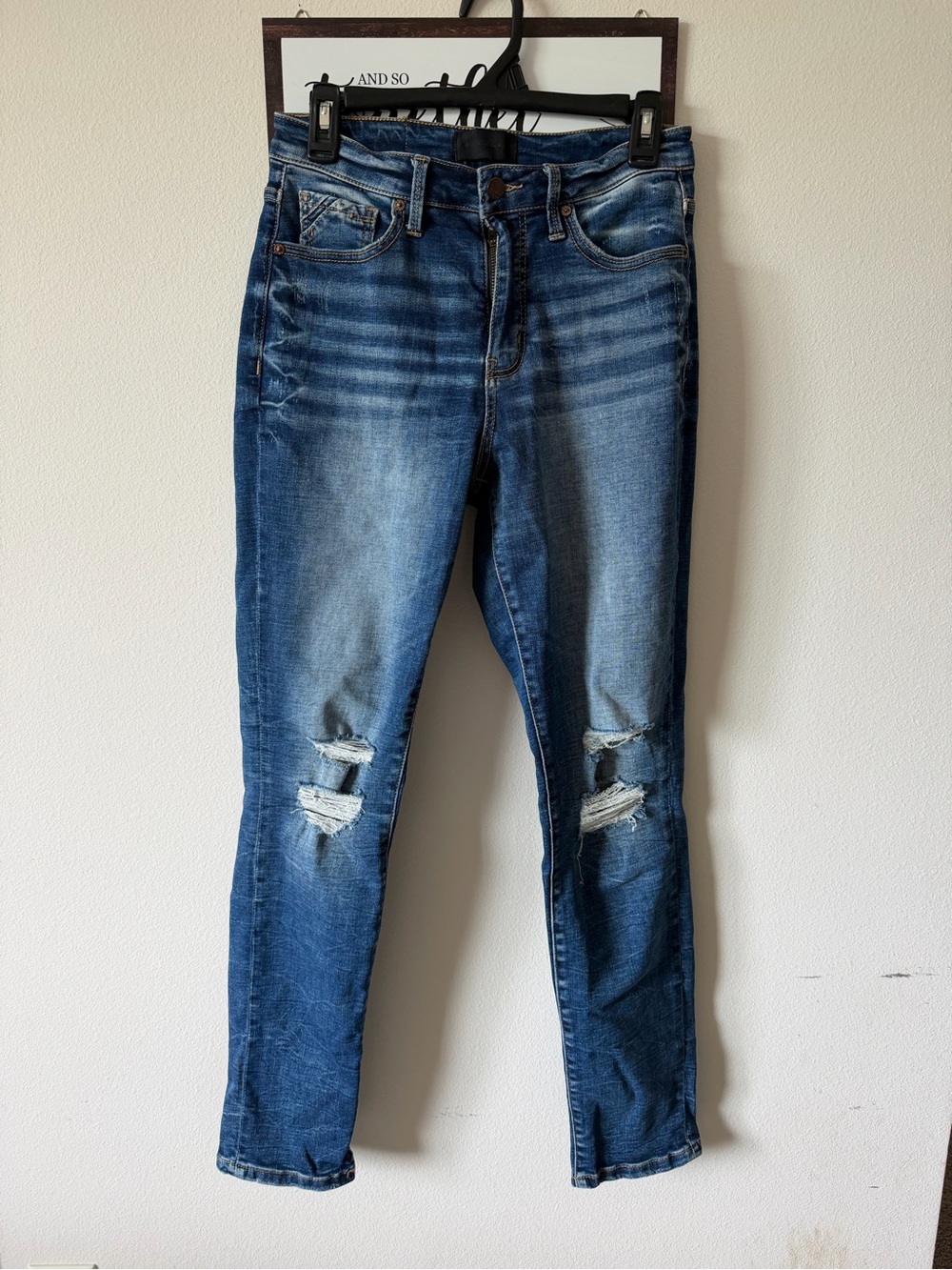 Buckle Women's Skinny Distressed Jeans - Blue
